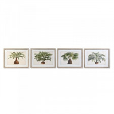 Obraz DKD Home Decor 65 x 2 x 50 cm Palmy Tropikalny (4 Części)