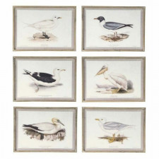 Obraz DKD Home Decor 70 x 2,5 x 50 cm Tradycyjny Ptaki (6 Części)