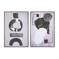 Obraz DKD Home Decor 83 x 4,5 x 122,5 cm 83 x 4,5 x 123 cm Abstrakcyjny Nowoczesny (2 Sztuk)