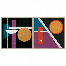 Obraz DKD Home Decor 83 x 4,5 x 83 cm Abstrakcyjny Nowoczesny (2 Sztuk)