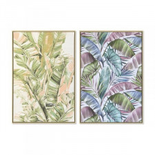 Obraz DKD Home Decor 84 x 4,5 x 123 cm Palmy Tropikalny (2 Sztuk)