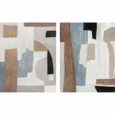 Obraz DKD Home Decor Abstrakcyjny 80 x 4 x 100 cm Skandynawski (2 Sztuk)