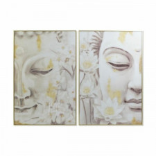 Obraz DKD Home Decor Budda 80 x 4 x 120 cm Orientalny (2 Sztuk)