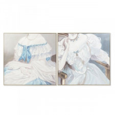 Obraz DKD Home Decor Kobieta Tradycyjny 102 x 4,5 x 102 cm (2 Sztuk)