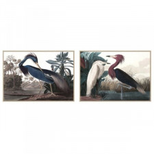 Obraz DKD Home Decor Ptak Orientalny 123 x 4,5 x 83 cm (2 Sztuk)