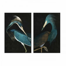 Obraz DKD Home Decor Ptak Orientalny 80 x 4 x 120 cm (2 Sztuk)