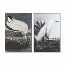 Obraz DKD Home Decor Ptak Orientalny 83 x 4 x 123 cm (2 Sztuk)