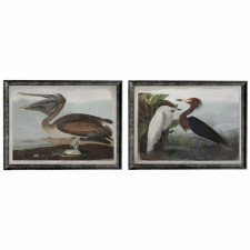 Obraz DKD Home Decor Ptak Orientalny 90 x 2 x 68 cm (2 Sztuk)