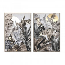 Obraz DKD Home Decor Tropikalny 83 x 4,5 x 122,5 cm 83 x 4,5 x 123 cm (2 Sztuk)