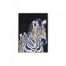 Obraz DKD Home Decor Zebra Nowoczesny (60 x 3 x 80 cm)