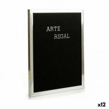 Obraz Srebrzysty Czarny Panel 144 Litery (2,5 x 50,5 x 40,5 cm) (12 Sztuk)