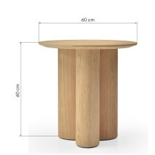 Okrągły stolik boczny Falun 60 cm, dąb naturalny