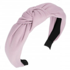 opaska do włosów różowa turban węzeł bowknot
