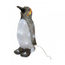 ozdoby świąteczne Lumineo Pingwin Biały (17 x 16 x 33 cm)