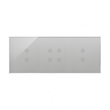 panel dotykowy 3 moduły 2 pola dotykowe pionowe, 4 pola dotykowe, 2 pola dotykowe pionowe, srebrna m
