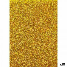 Papier Glitter Miękka Pianka EVA Złoty 50 x 70 cm (10 Sztuk)