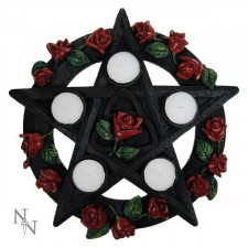 Pentagram z Różami - świecznik