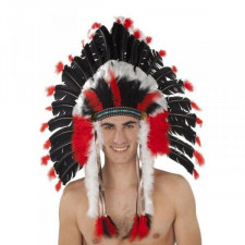 Pióropusz My Other Me Indian chief Czerwony Czarny