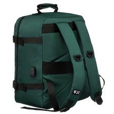 Plecak podróżny z portem USB Peterson PTN APP-0235 zielony