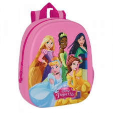 Plecak szkolny Princesses Disney 3D 27 x 33 x 10 cm Różowy