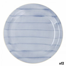 Plochá doska Quid Brisa Cielo Ceramika Niebieski (Ø 27 cm) (12 Sztuk)