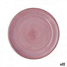 Plochá doska Quid Vita Peoni Ceramika Różowy Ø 27 cm (12 Sztuk)