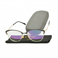 Plusy +4.50 damskie okulary do czytania korekcyjne z antyrefleksem ST317BR ze skazą