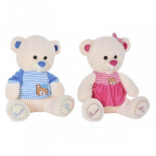Pluszowy Niedźwiadek DKD Home Decor Beżowy Niebieski Różowy Dziecięcy Niedźwiedź 25 x 25 x 50 cm (2 