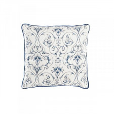Poduszka DKD Home Decor Niebieski Biały Kwadratowy Kvety Neoklasyczny 45 x 10 x 45 cm