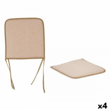 Poduszka na krzesło Beżowy 38 x 2,5 x 38 cm (4 Sztuk)
