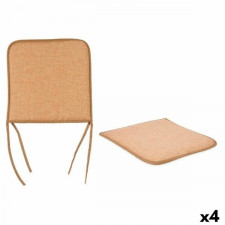Poduszka na krzesło Brązowy 38 x 2,5 x 38 cm (4 Sztuk)