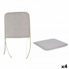 Poduszka na krzesło Jasnoszary 38 x 2,5 x 38 cm (4 Sztuk)