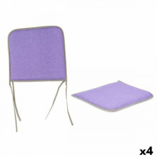 Poduszka na krzesło Liliowy 38 x 2,5 x 38 cm (4 Sztuk)