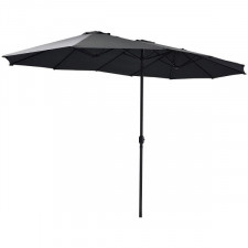podwójny parasol ogrodowy na taras 460 cm szary