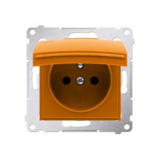 pokrywa do gniazda wtyczkowego z uziemieniem - do wersji ip44- klapka w kolorze pokrywy pomarańczowy