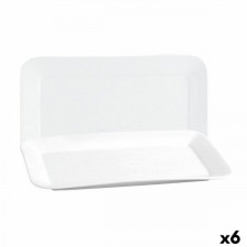 Półmisek Kuchenny Quid Basic Prostokątny Ceramika Biały (35,8 x 21 cm) (6 Sztuk)