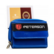 portfel skórzany peterson [dh] ptn rd-210-mcl niebieski