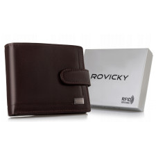 Portfel skórzany Rovicky PC-107L-BAR brązowy