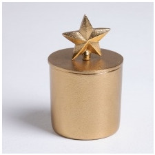 pudełko mizar z gwiazdką 14 cm złote