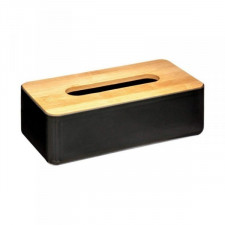 Pudełko na chusteczki 5five 25 x 13 x 8.7 cm Czarny Bambus