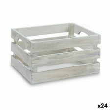 Pudełko ozdobne Biały Drewno topolowe 26,2 x 13,2 x 15,8 cm (24 Sztuk)