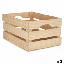 Pudełko ozdobne drewno sosnowe 26 x 18,3 x 36 cm (3 Sztuk)