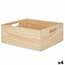 Pudełko ozdobne drewno sosnowe 31 x 14 x 36 cm (4 Sztuk)