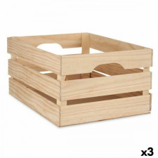 Pudełko ozdobne drewno sosnowe 31 x 20,2 x 41 cm (3 Sztuk)