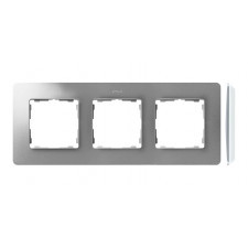 ramka 3- krotna aluminium biały kolor podst.:szary