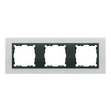 ramka 3- krotna metalowa inox mat / grafit