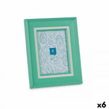 Ramka na Zdjęcia Szkło Kolor Zielony Plastikowy (6 Sztuk) (2 x 26 x 21 cm)