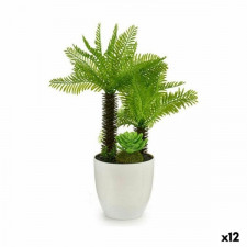 Roślina Dekoracyjna Palma Plastikowy 18 x 35 x 12 cm (12 Sztuk)