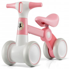 Rowerek biegowy dla dzieci 4-kołowy różowy