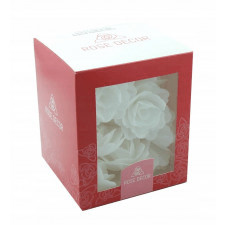 Róża chińska waflowa mała biała 35 sztuk